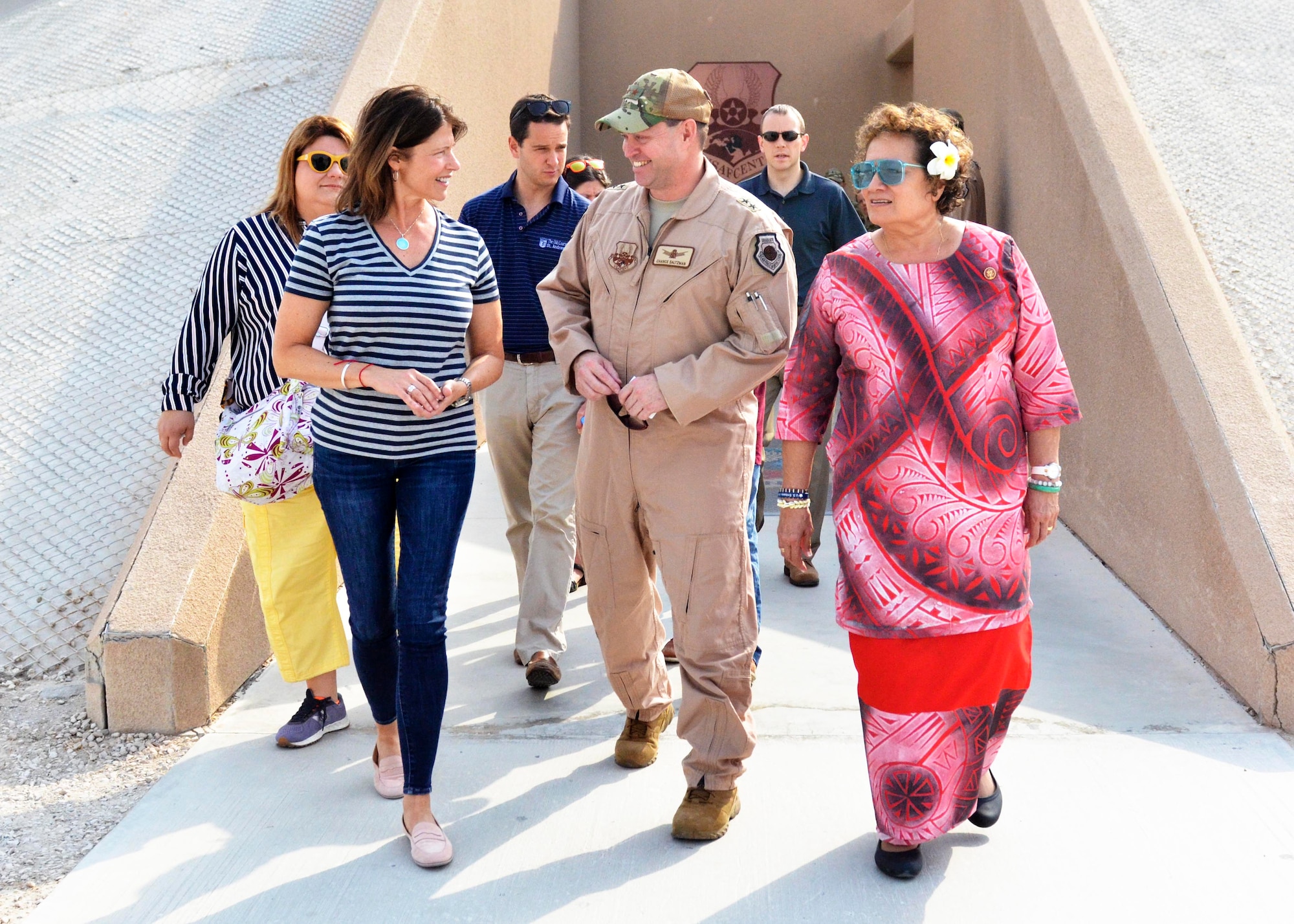 Nine members of congress representing Florida, Texas, Illinois, California, Puerto Rico and the American Samoan Islands learned more about the strategic location, expeditionary mission and enduring presence of AUAB and service members assigned here.