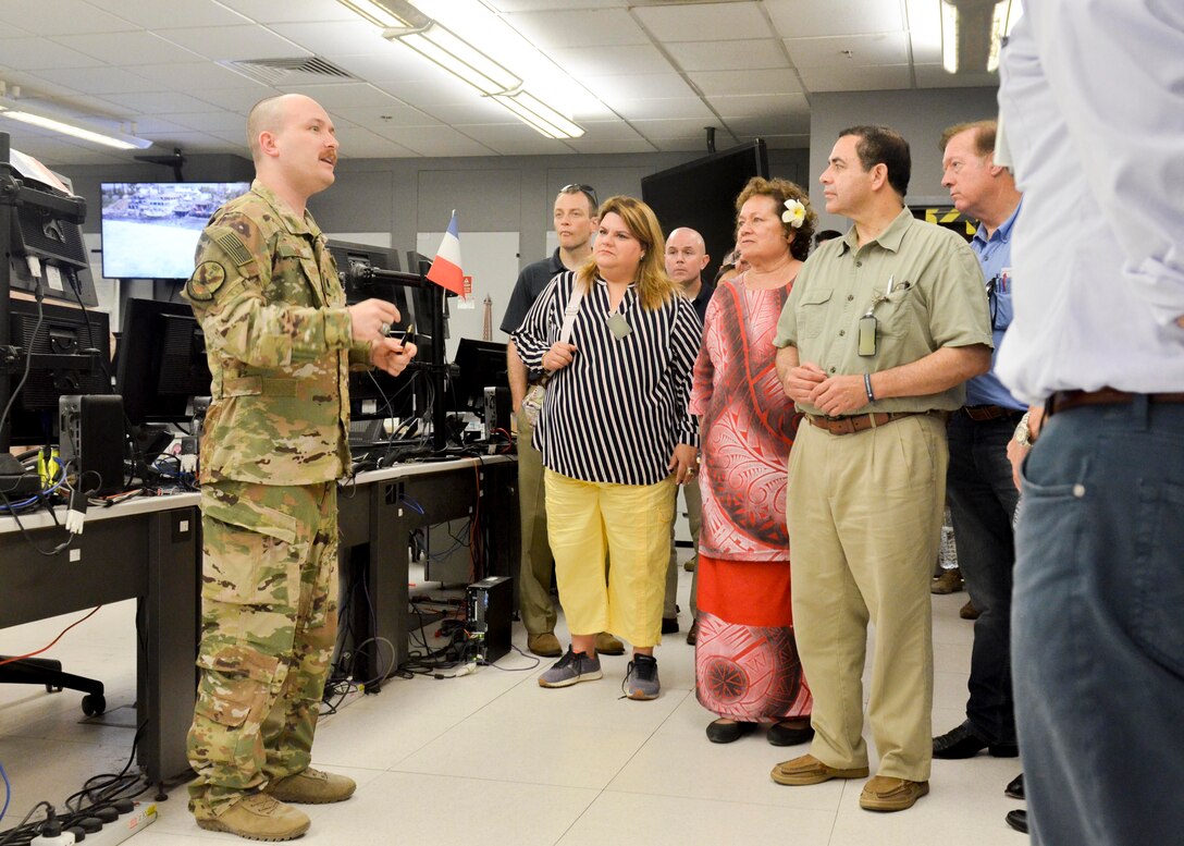 Nine members of congress representing Florida, Texas, Illinois, California, Puerto Rico and the American Samoan Islands learned more about the strategic location, expeditionary mission and enduring presence of AUAB and service members assigned here.