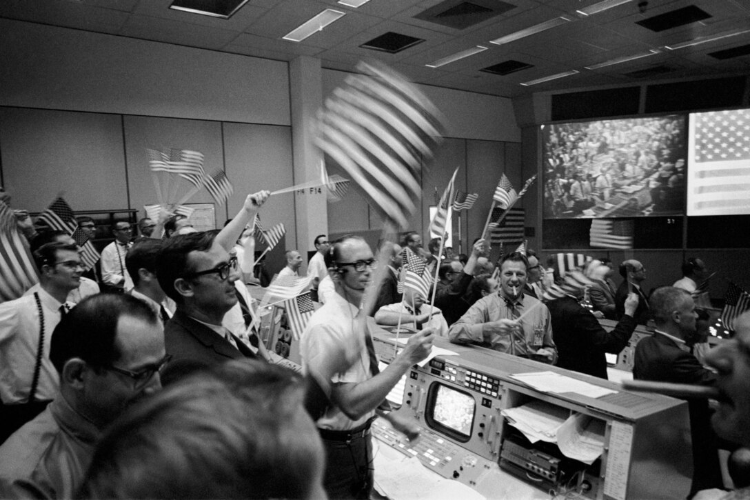 The Mission Control Center during Apollo 11.