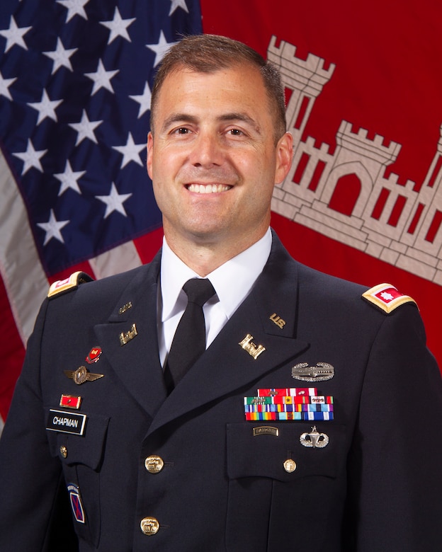 Lt. Col. Jeremy Jiggs Chapman assumed the duties of deputy commander, Mississippi Valley Division, Vicksburg, Mississippi, June 26, 2019. He also serves as secretary of the Mississippi River Commission.