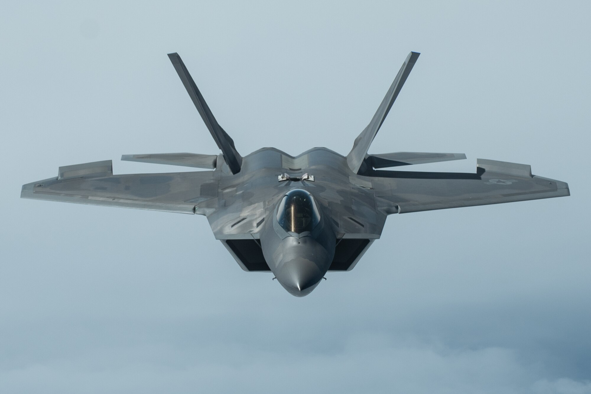 F-22 during an aerial refueling mission