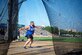 U.S. Air Force wounded warrior athlete Capt. (Ret.) Rob Hufford throws a discus during the discus field event of the Department of Defense Warrior Games in Tampa, Fla., June 23, 2019.