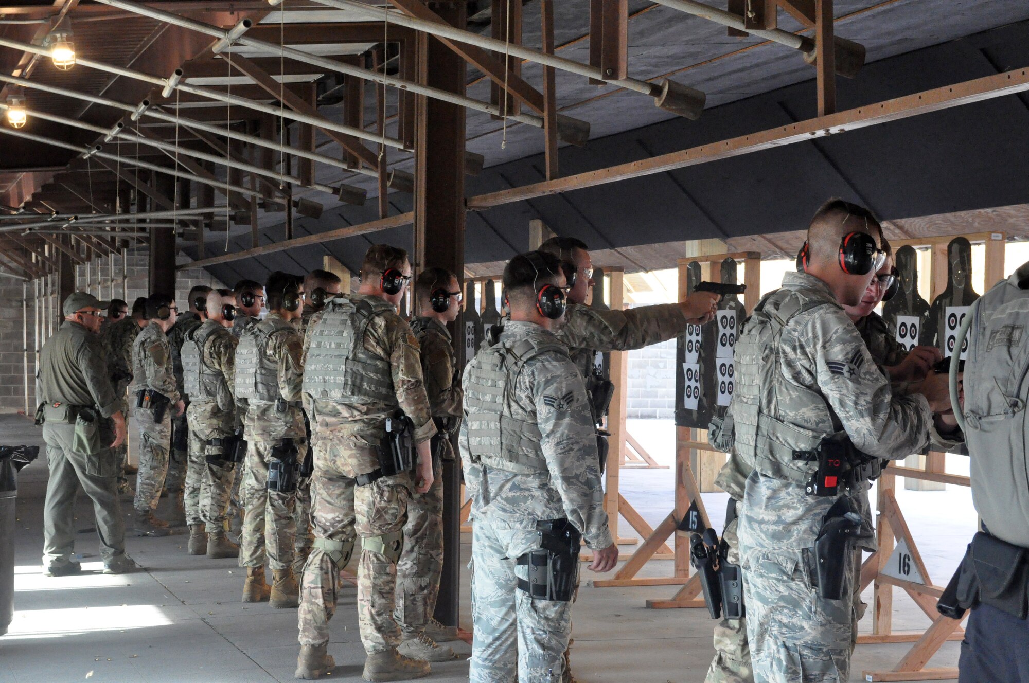 About 20 members of the 72nd Security Forces Squadron attended an advanced training course at the CATM range last week, aimed at diversifying their skillset and increasing the lethality of members. (U.S. Air Force photos/Megan Prather)