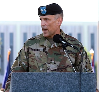 "I am excited to join your team and together we will continue to creatively apprise capabilities from across the total Army that advance our regional standing while also building Army readiness," said Maj. Gen. Daniel R. Walrath, as he took command of U.S. Army South July 15 at Joint Base San Antonio-Fort Sam Houston."Together we will continue to advance our nations interest with the SOUTHCOM team across the AOR. Juntos Podemos!"