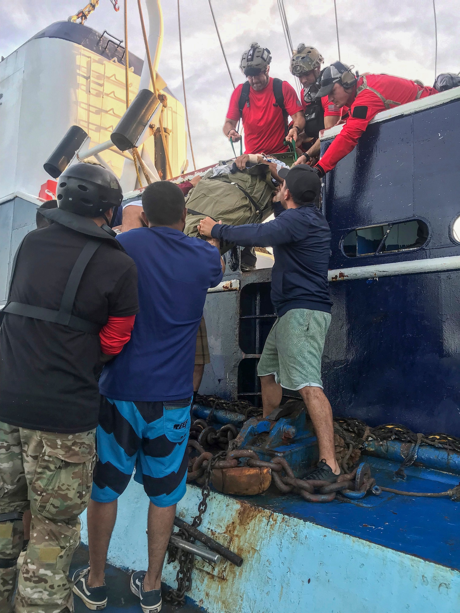 563d RQG Airmen rescue injured Mexican sailors