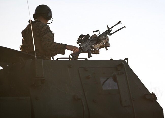 Marines with 3rd Battalion, 12th Marines, 3rd Marine Division, maneuver their M142 High Mobility Artillery Rocket System to an objective point to conduct a fire mission during Talisman Sabre 2019 in Bundaberg, Australia, July, 14 2019. TS19 is a bilateral exercise that provides U.S. and Australian forces with realistic and relevant training to strengthen regional security, peace and stability. 

(U.S. Marine Corps photo by Lance Cpl. Kallahan Morris)