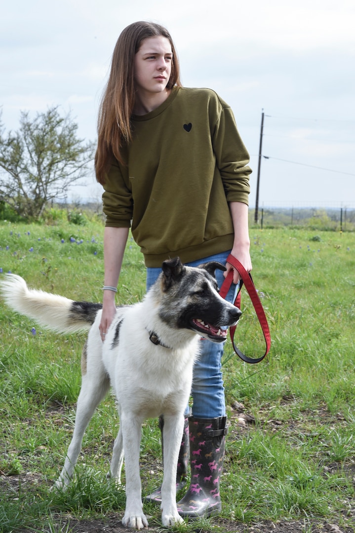 Since arriving in Texas in December 2018, Rocky and Caroline have rarely spent time apart. (Photo by Brian Murphy, DIA Public Affairs)