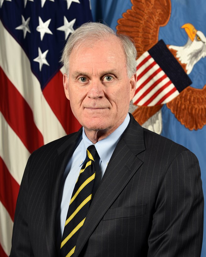 Mr. Richard V. Spencer, Acting Secretary of Defense , poses for his official portrait in the Army portrait studio at the Pentagon in Arlington, Va, June. 25, 2019.