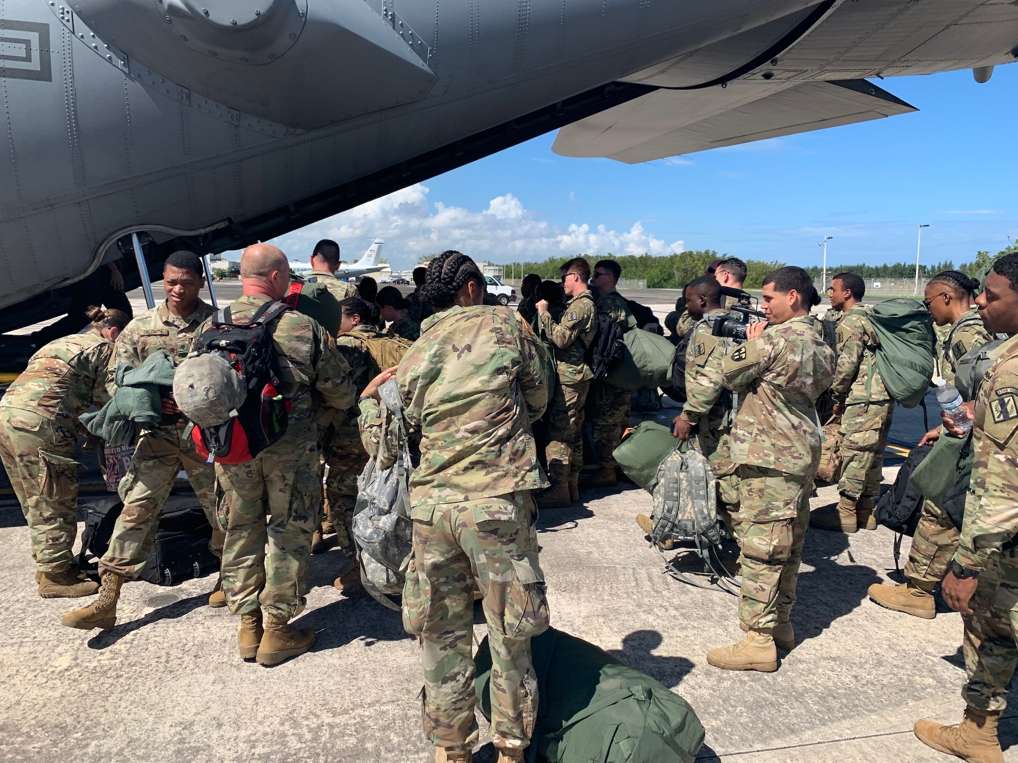 Day or night, aircraft loading operations keep the mission moving in support of domestic operations at Muniz Air National Guard Base for the Vigilant Guard Exercise. (U.S. Air National Guard courtesy photo)