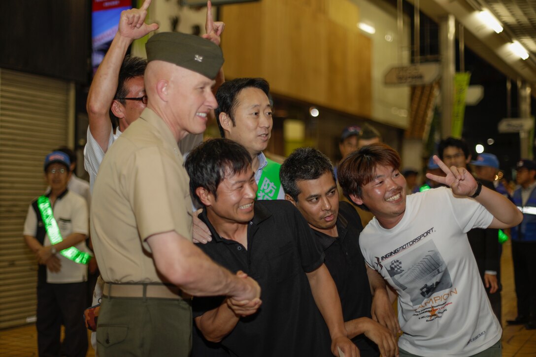 Commanding officer walks with local community for the last time