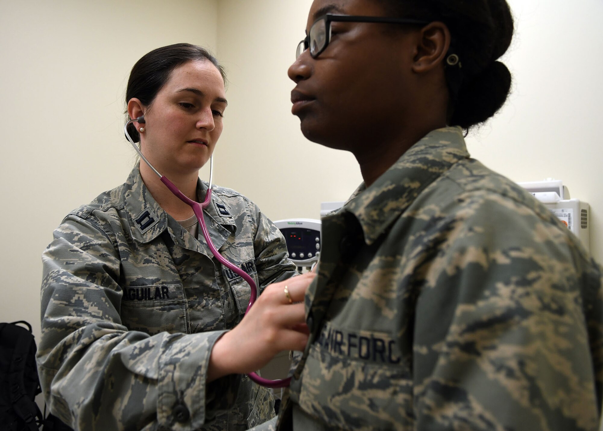 pediatric provider evaluates patient.