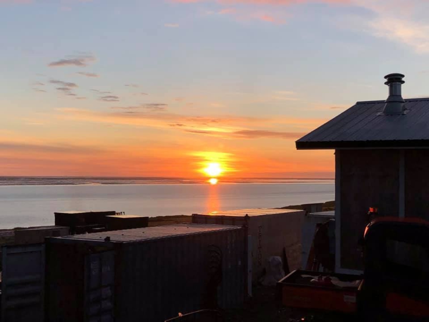 Sunset view over the remote village, Mertarvik, Alaska, June 10-19, 2019.