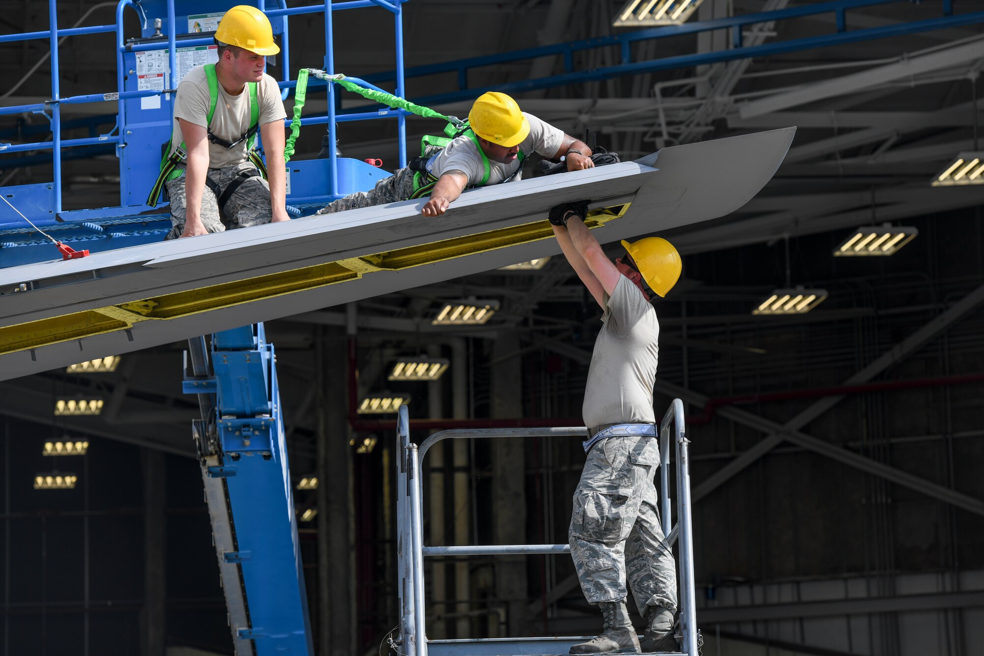 4th CES & 916th MXS work together for aircraft repair