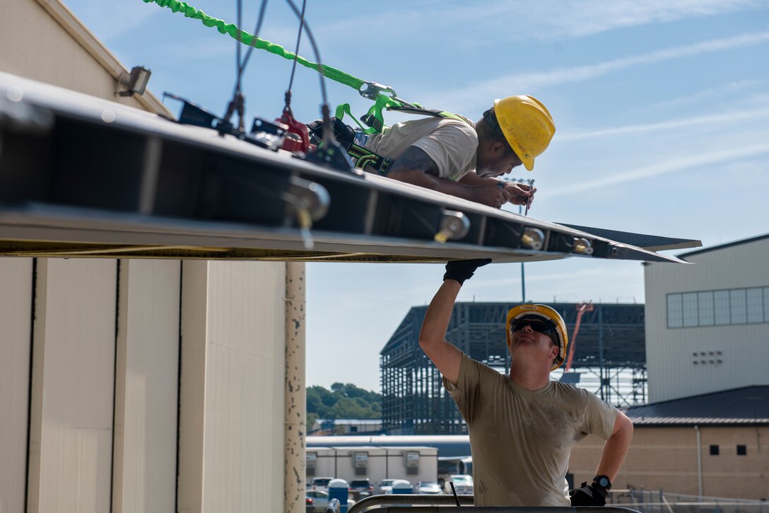 4th CES & 916th MXS work together for aircraft repair