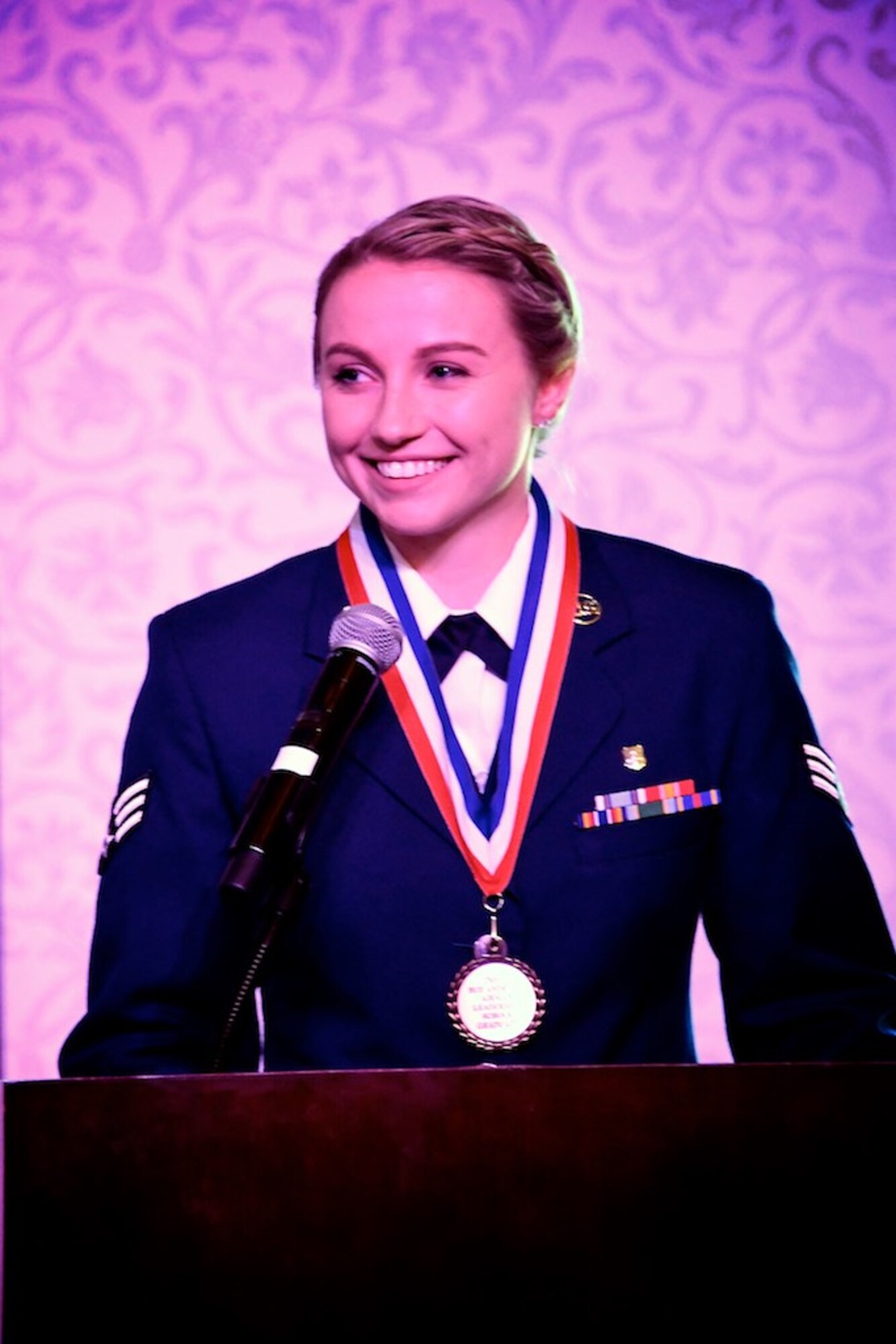 Senior Airman Haley Merkel is a 2019 graduate of the Airman Leadership School held on June 11, 2019, at Scott Air Force Base, Ill.  (U.S. Air Force photo by Lt. Col. Stan Paregien)