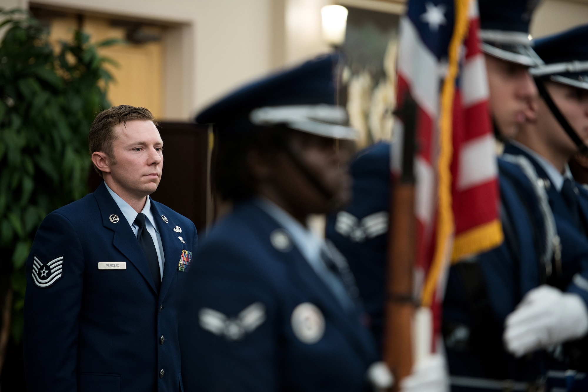 Technical Sgt. Michael Perolio was awarded the Silver Star medal at Joint Base San Antonio-Lackland on July 18.