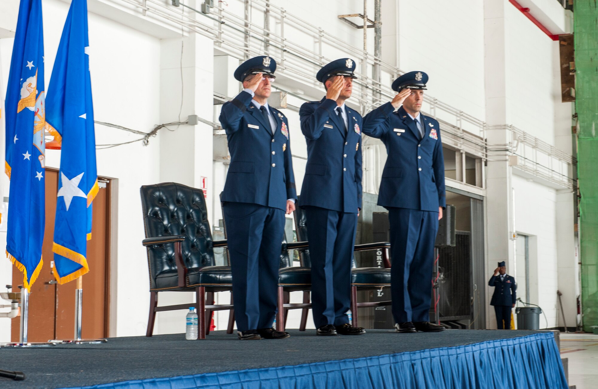 Col. Jason Kirby relinquished command of the 353rd Special Operations Group (SOG) to Col. Michael Thomas during a change of command ceremony on 3 July, 2019. 
Lt. Gen. James Slife, Air Force Special Operations Command commander, presided over the event held inside a hangar where the Airmen of the 353rd SOG and distinguished guests welcomed the new commander.