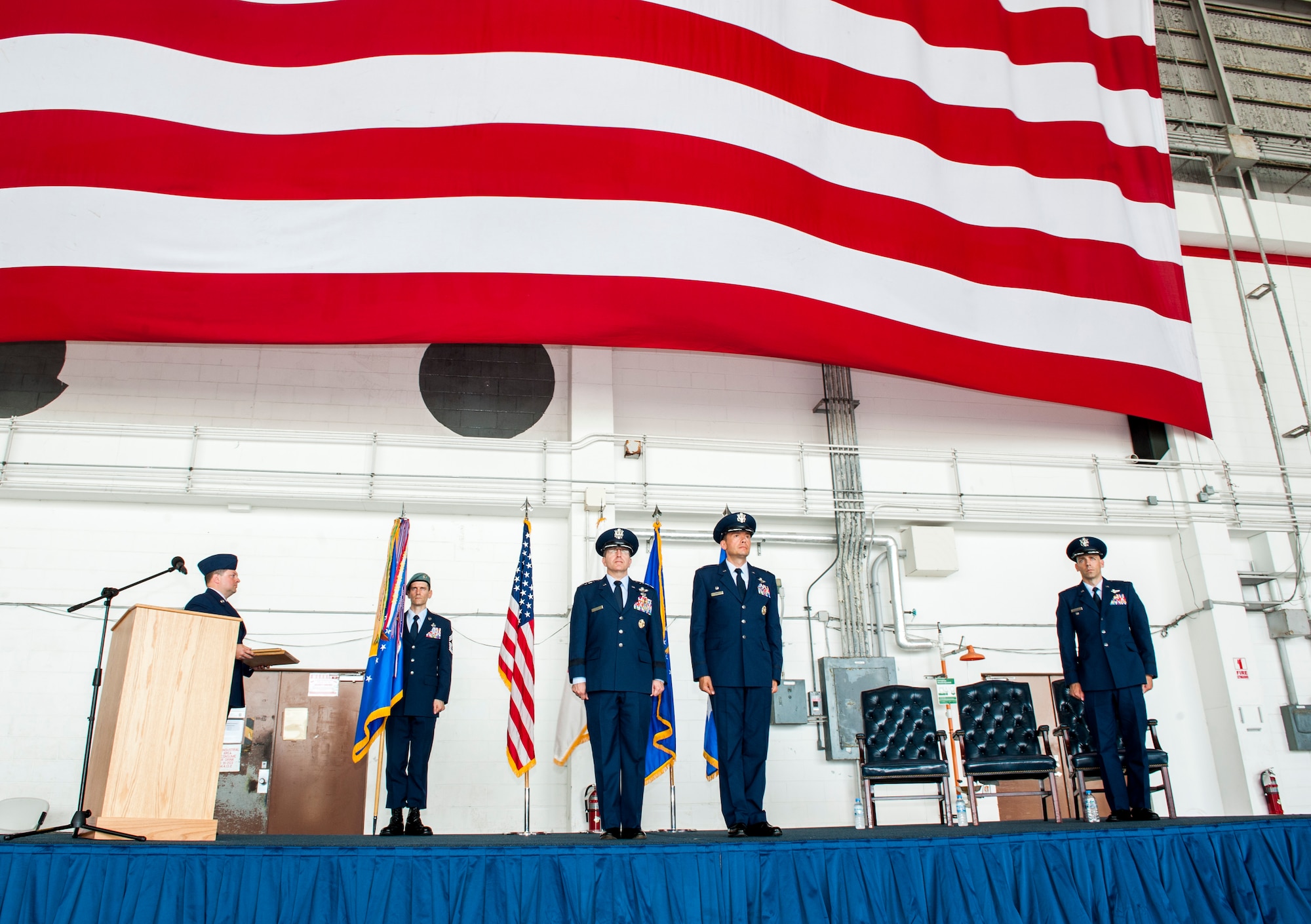 Col. Jason Kirby relinquished command of the 353rd Special Operations Group (SOG) to Col. Michael Thomas during a change of command ceremony on 3 July, 2019. 
Lt. Gen. James Slife, Air Force Special Operations Command commander, presided over the event held inside a hangar where the Airmen of the 353rd SOG and distinguished guests welcomed the new commander.