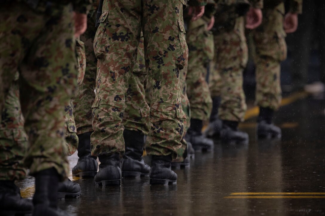 Japan Ground Self-Defense Force soldiers with the 1st Airborne Brigade