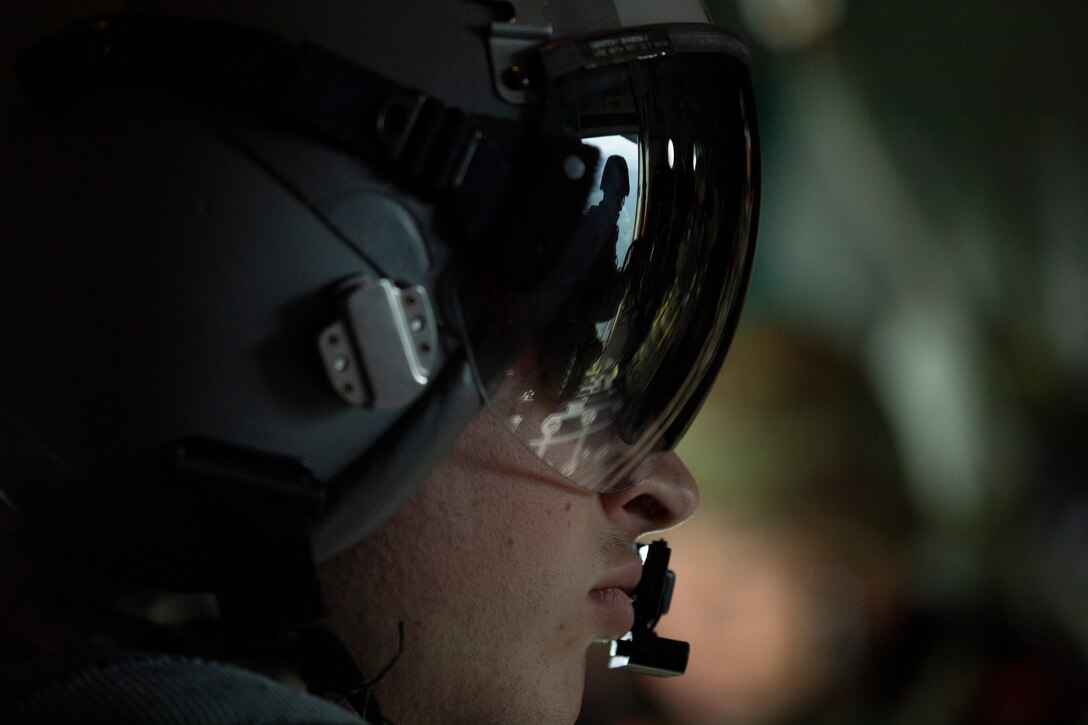U.S. Air Force Senior Airman William Griffin, 36th Airlift Squadron loadmaster