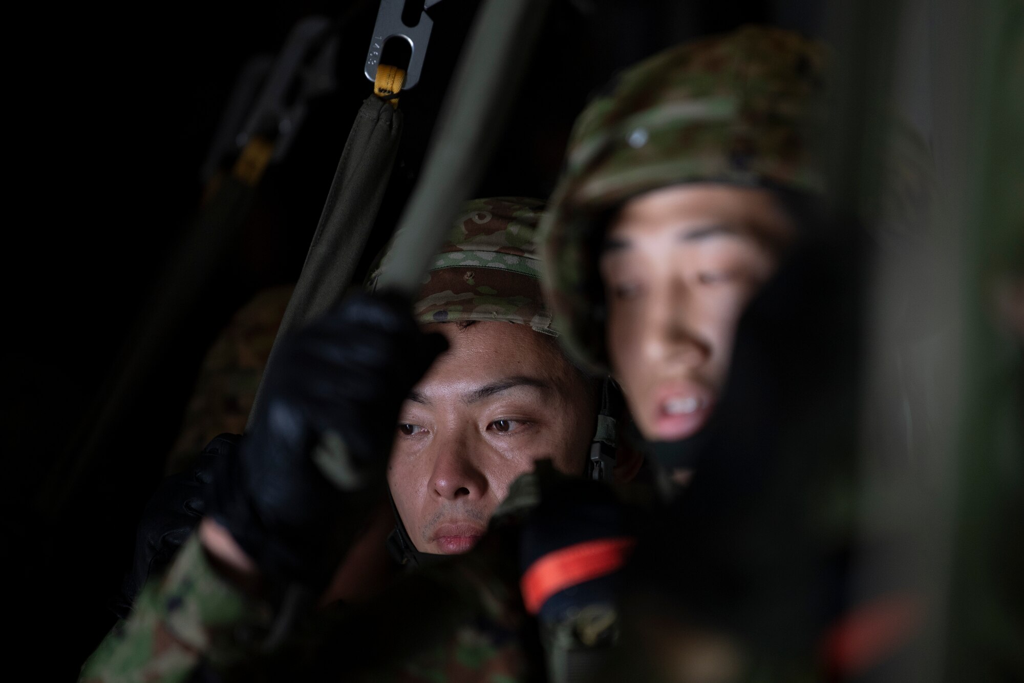 Japan Ground Self-Defense Force soldiers assigned to the 1st Airborne Brigade