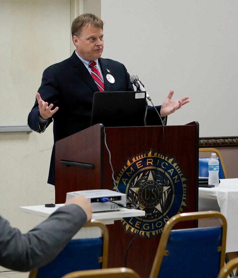 Veterans Affairs is working to provide enhanced options under the new law, called the MISSION Act. The Carl Vinson VA Medical Center held a special town hall at the American Legion Post 30 to share information on how the VA is strengthening its ability to provide veterans and retirees with state-of-the-art care and service, July 9. (U.S. Marine Corps photo by Re-Essa Buckels)