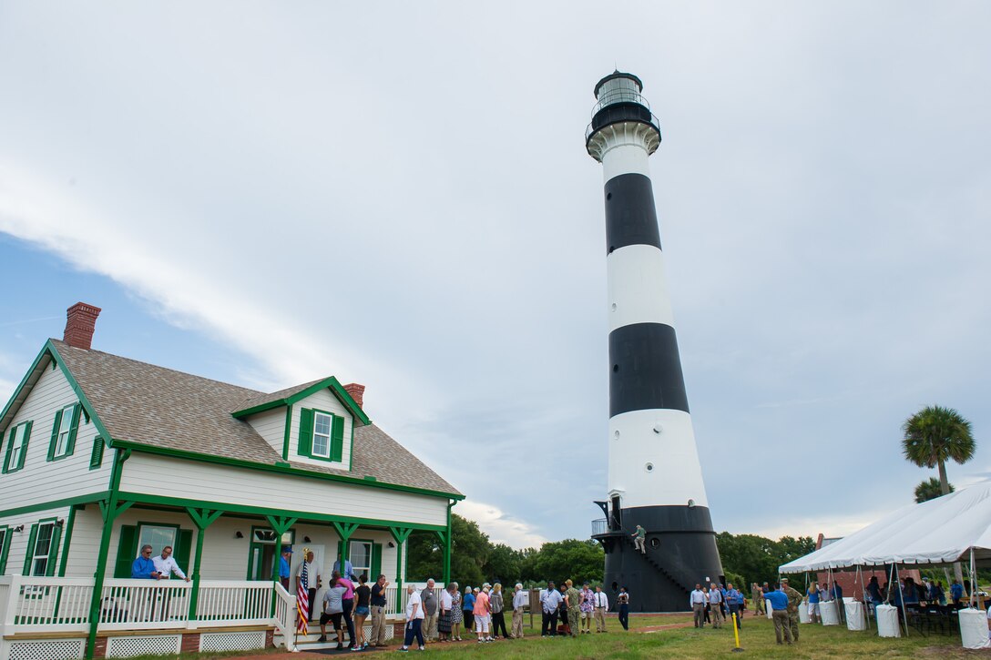 The Cape Canaveral Light House Keeper’s Cottage and Museum Ribbon Cutting Ceremony is held at Cape Canaveral Air Force Station, Fla., July 18, 2019. The First Keepers’ Cottage will house various displays pertaining to life at the lighthouse and artifacts from different time periods.