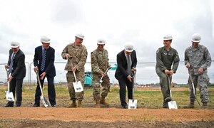 F-35 groundbreaking ceremony at RAF Lakenheath, England