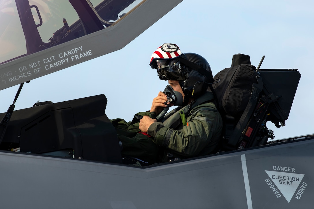 F-35A Lightning II pilot prepares to taxi