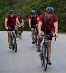 A team completes the 22-mile portion of the annual Rambler 120 Oct. 13, 2018, at Joint Base San Antonio Recreation Area at Canyon Lake, Texas.