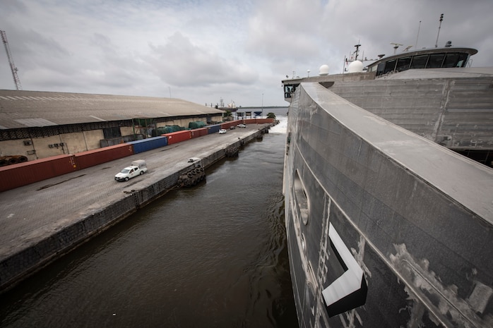 USNS Carson City Departs Cote d'Ivoire