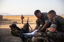 U.S. Marines with Special Purpose Marine Air-Ground Task Force-Crisis Response-Africa 19.2, Marine Forces Europe and Africa, prepare for departure on Moron Air Base, Spain, July 15, 2019, during a tactical recovery of aircraft and personnel training exercise. TRAP is a core function of a crisis-response force and SPMAGTF-CR-AF 19.2 consistently trains to increase TRAP proficiency by rehearsing realistic scenarios which force the Marines and Sailors to make quick decisions under stress. SPMAGTF-CR-AF is deployed to conduct crisis-response and theater-security operations in Africa and promote regional stability by conducting military-to-military training exercises throughout Europe and Africa. (U.S. Marine Corps photo by Lance Cpl. Gumchol Cho)