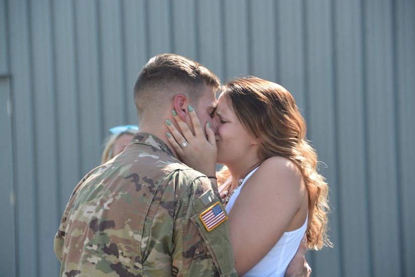 Sgt. Bradley Wanamaker proposed to his girlfriend Kirsten Zakseski shortly after returning from a ten month deployment.