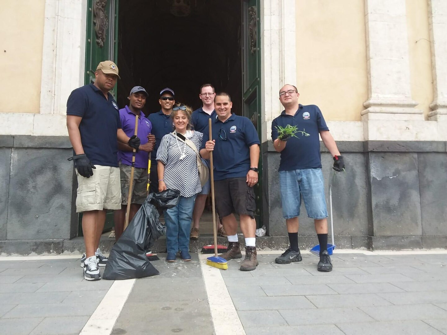 DLA Distribution Sigonella, Italy, Military Personnel Conduct COMREL Event at Historical Church in Presna