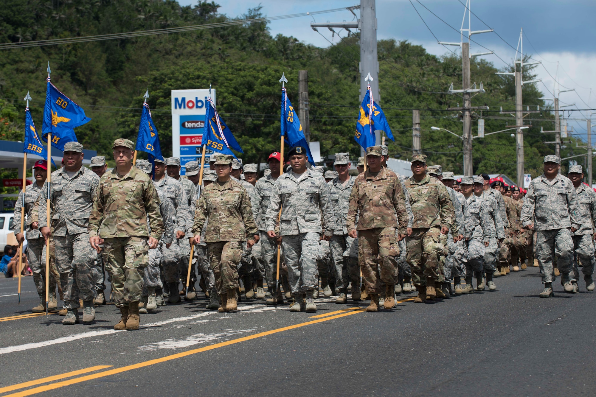 Team Andersen Airmen participate in the 75th Annual Guam Liberation Day Parade July 21, 2019 in Hagatna, Guam.