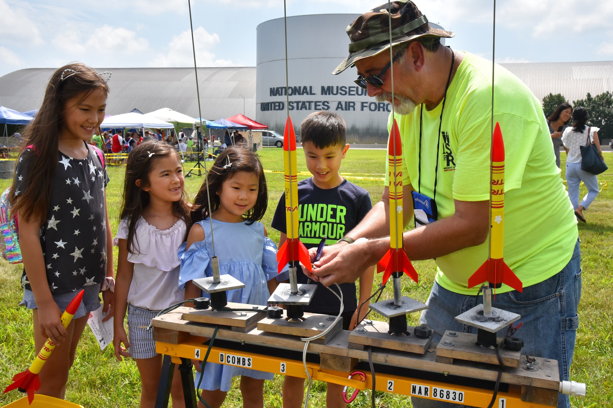 DAYTON, Ohio -- Museum visitors had the chance to meet an astronaut; build and launch rockets; interact with Star Wars characters and much more during the 50th Anniversary of the Apollo 11 Moon Landing Family Day event at the National Museum of the U.S. Air Force on July 20, 2019. (U.S. Air Force photo by Ken LaRock)