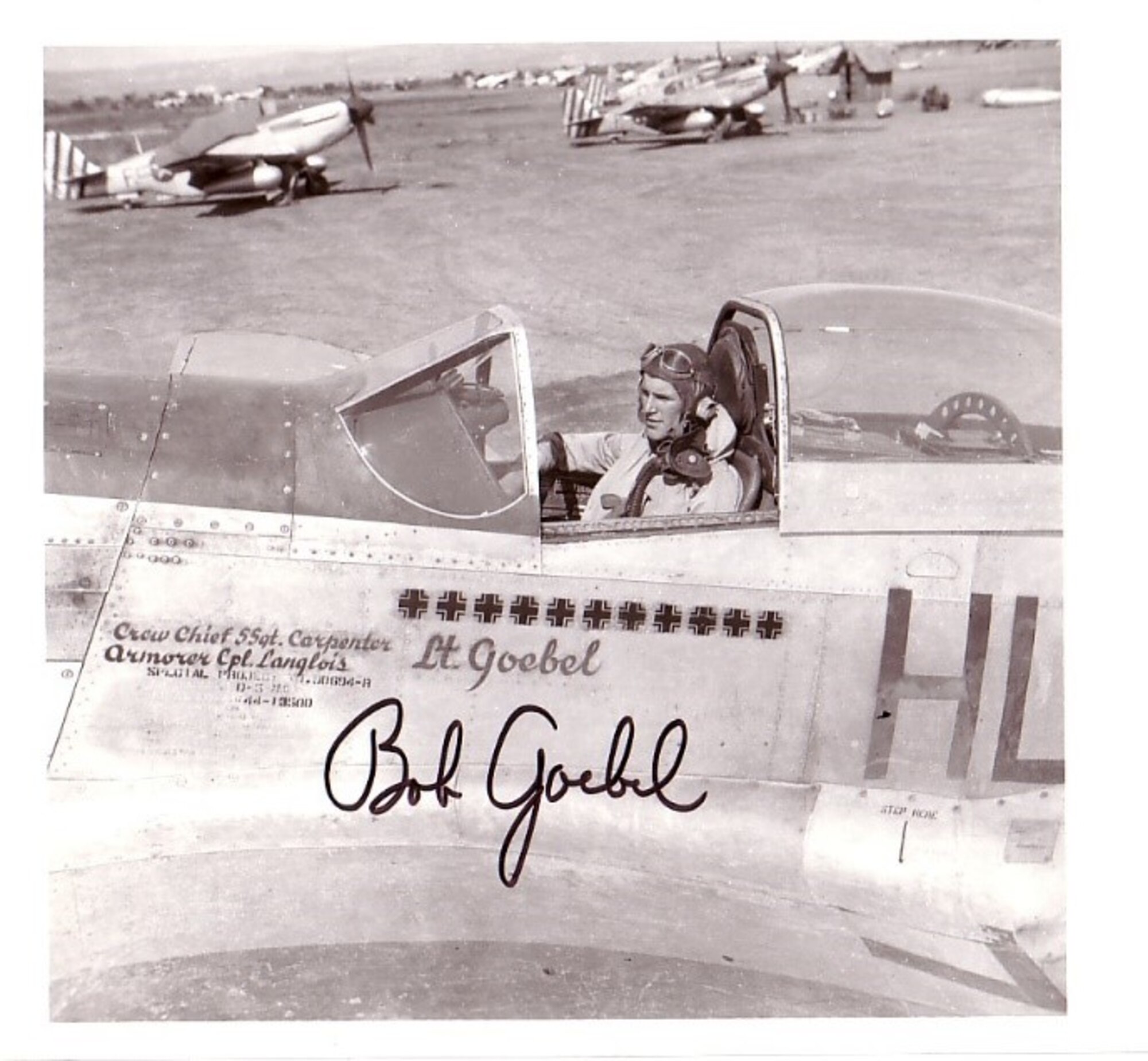 The 308th fighter squadron had a part in preparing for the launch of Operation DRAGOON and providing escort to paratroops. Lt. Bob Goebel, pictured here, flew as a flight leader during the missions, recording his experiences in his memoir, Mustang Ace.