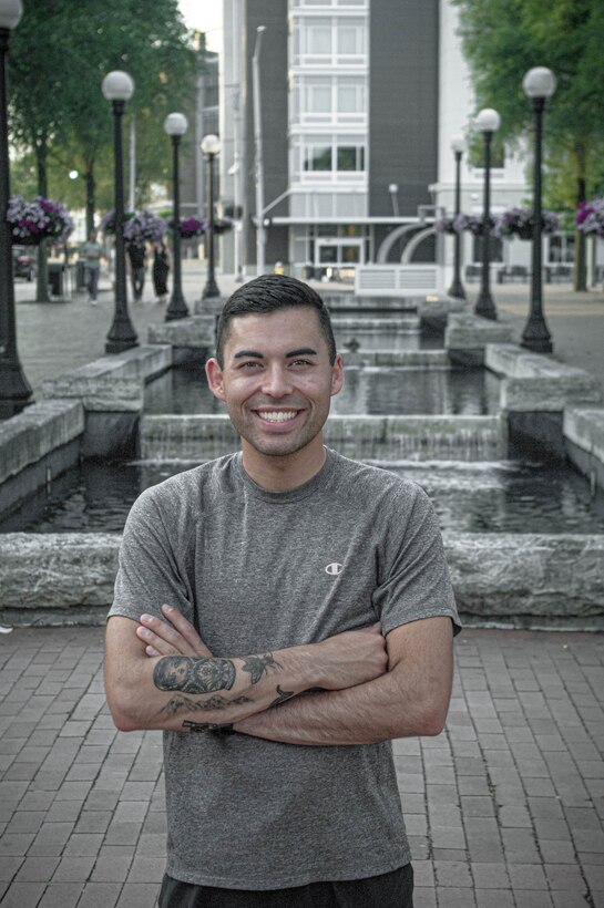 Having past struggles with anxiety and the fear or trying new things, Staff Sgt. Kyle Hipol is challenging himself to run the Air Force Marathon Sept. 21. In addition to making healthy lifestyle changes since his training began in April, Hipol has realized that running has been therapeutic and has given himself a sense of self-discovery. (Courtesy photo)