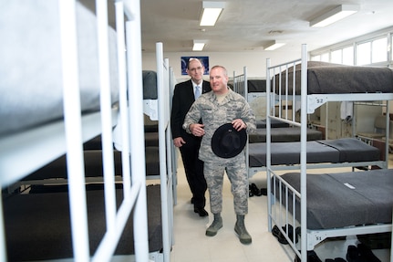 SECAF visits his old basic training dorms