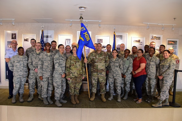 The 47th Medical Group reorganized its squadrons, the 47th Medical Operations Squadron and the 47th Medical Support Squadron, as part of the Air Force Medical Service Medical Squadron reform, on July 15, 2019 at Laughlin Air Force Base, Texas. The 47th MDG will remain as such, but the 47th MDSS will become the 47th Healthcare Operations Squadron, and the 47th MDOS will transition to the 47th Operational Medical Readiness Squadron. (U.S. Air Force illustration by Senior Airman Anne McCready)