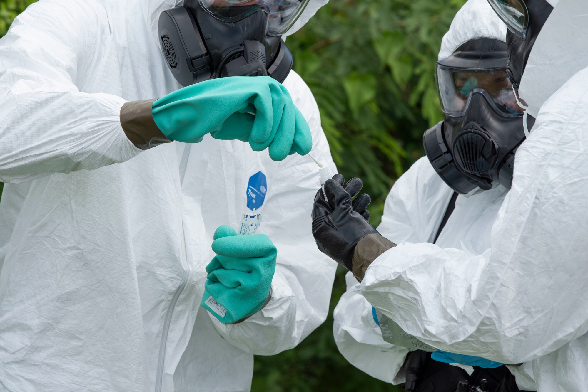 The exercise gives the team a chance to practice reconnaissance, sampling and decontamination.