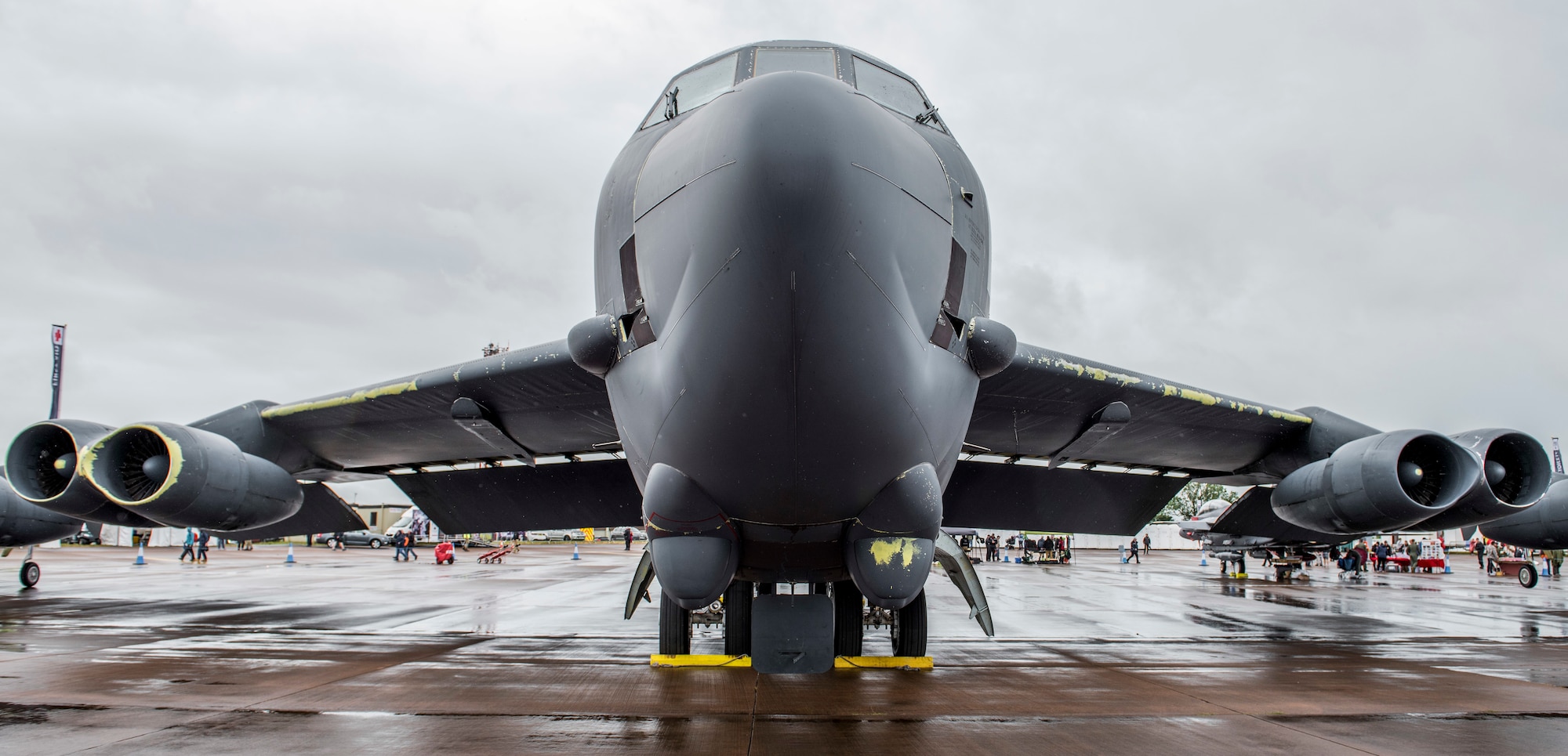 A U.S. Air Force B-52 Stratofortress from Barksdale Air Force Base, Louisiana sits on static display during the 2019 Royal International Air Tattoo at RAF Fairford, England, July 19, 2019. This year's RIAT commemorated the 70th anniversary of NATO and highlighted the United States' enduring commitment to its European allies. (U.S. Air Force photo by Airman 1st Class Jennifer Zima)