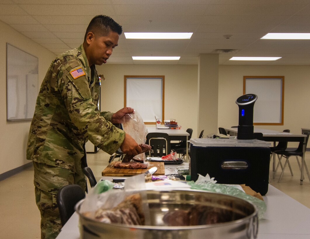 Captain shares love of cooking with fellow Soldiers during public affairs training