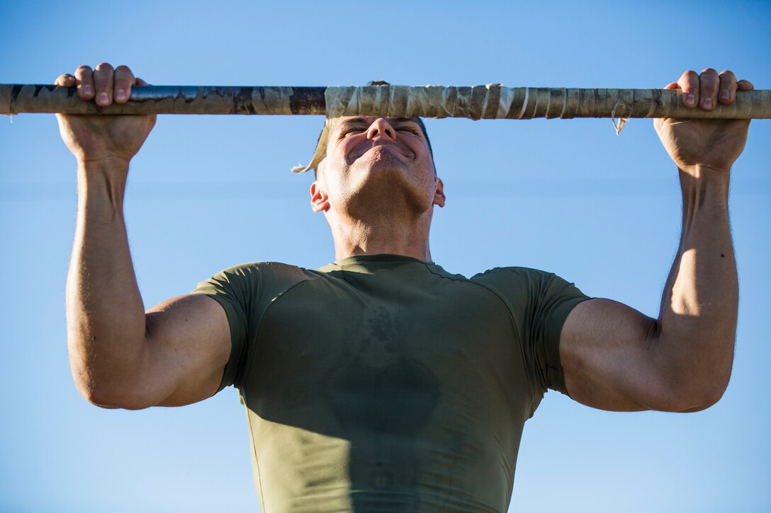 U.S. Marines stationed at Marine Corps Air Station (MCAS) Yuma participate in the MCAS Yuma High Intensity Tactical Training (HITT) Competition at the MCAS Yuma Memorial Sports Complex,  June 27, 2019. The HITT Competition deteremined who would represent MCAS Yuma at the HITT Championships in Quantico, Virgina. (U.S. Marine Corps photo by Cpl. Sabrina Candiaflores)