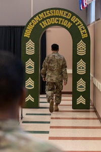 Soldiers celebrate induction into the noncommissioned officer corps