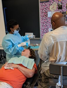 Army Reserve Medical Command Soldiers provide care in local community