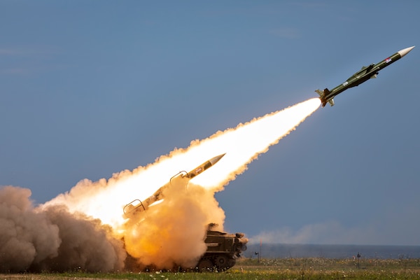 2K12 Kub mobile surface-to-air missile system fires during multinational live-fire training exercise Shabla 19, in Shabla, Bulgaria, June 12, 2019 (U.S. Army/Thomas Mort)