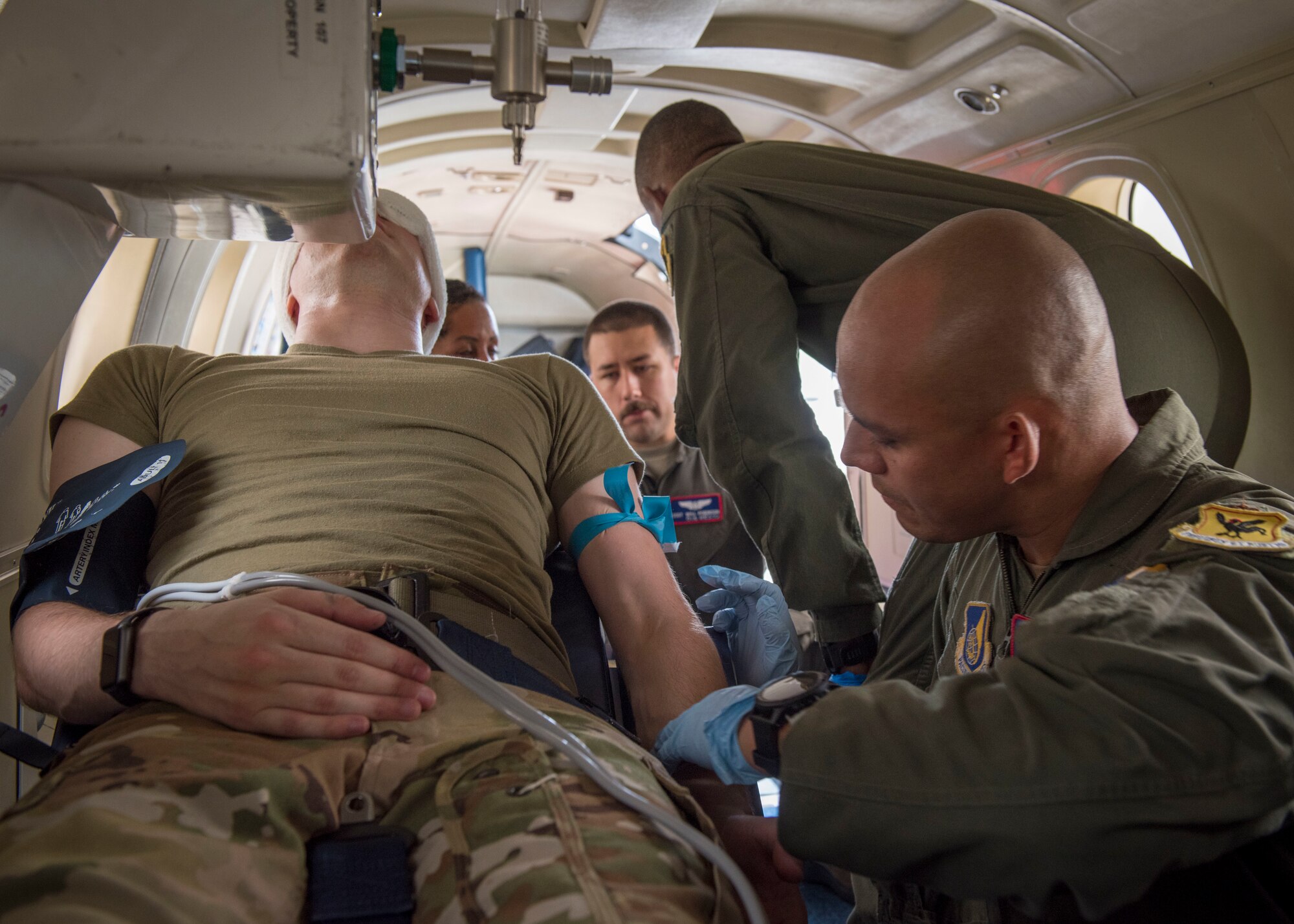 Airmen practice aeromedical evacuations