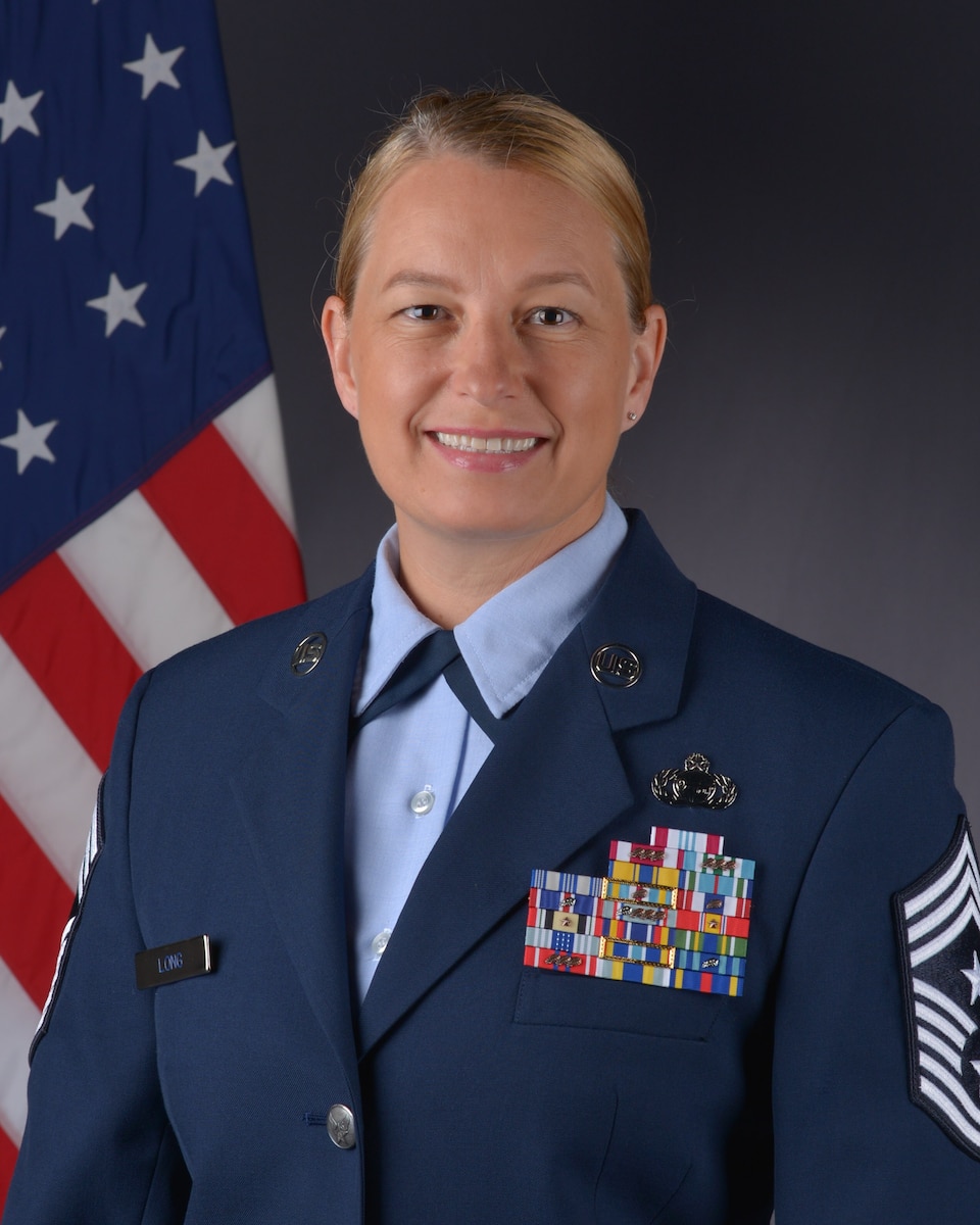 Chief Master Sergeant Amy L. Long is the Command Chief for the Air Force Technical Applications Center, Patrick Air Force Base, Florida, where she advises the AFTAC wing commander on matters concerning the readiness, utilization, training, morale and welfare of the 1,000- member center and its 14 detachments around the globe who support AFTAC’s international treaty monitoring activities.