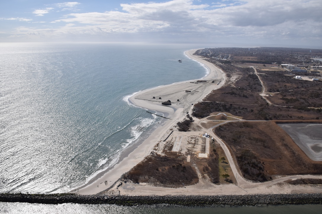 In 2017, USACE completed periodic nourishment of the Cape May to Lower Township project (photo from February of 2017).